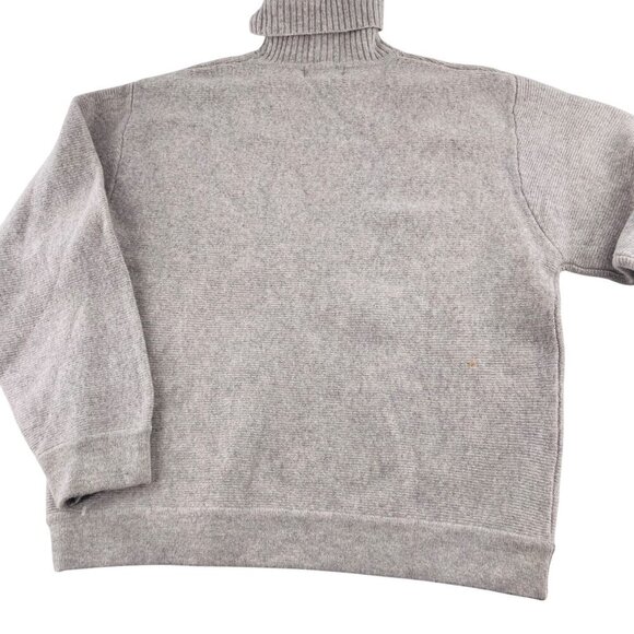 Heather Tweed Women's Gray Lambswool Turtleneck Sweater XL Made In Thailand NWT - Picture 4 of 4